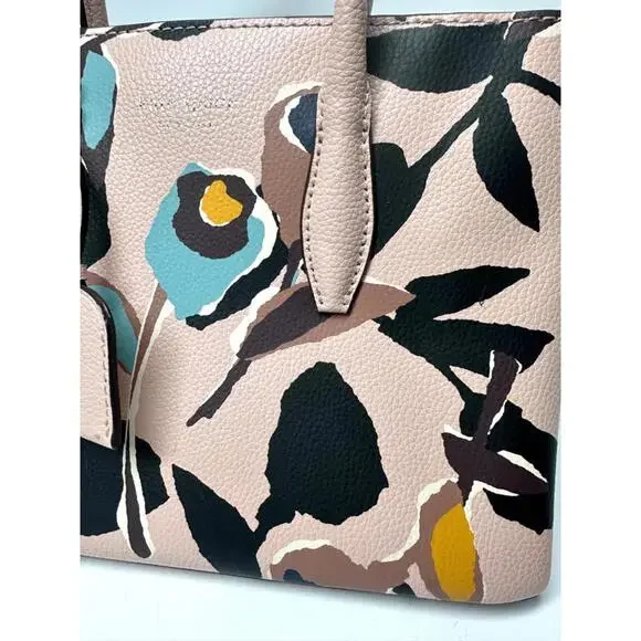 NWT Kate Spade *Eva Paper Rose* Small Top Zip Pink Floral Satchel Purse Bag - Picture 8 of 9